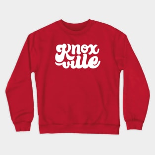 Knoxville Script - White + Red Crewneck Sweatshirt